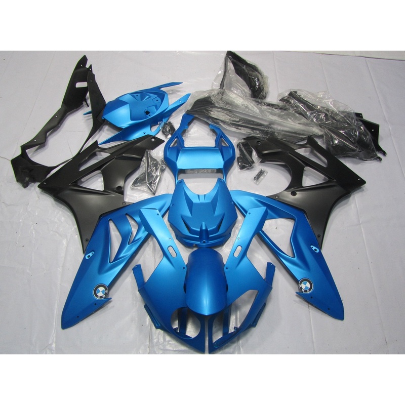 BMW S1000RR (2009-2014) Matte Metallic Blue & Matte Black Fairings No Seat Cowl No Bolt Kit No Tank