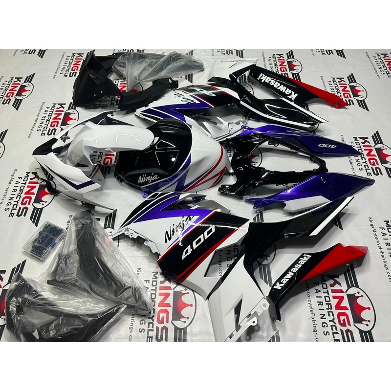Fairings for Kawasaki Ninja 400 (2018-2023) White, Purple, Black, Red No Tank No Seat Cowl No Bolt Kit