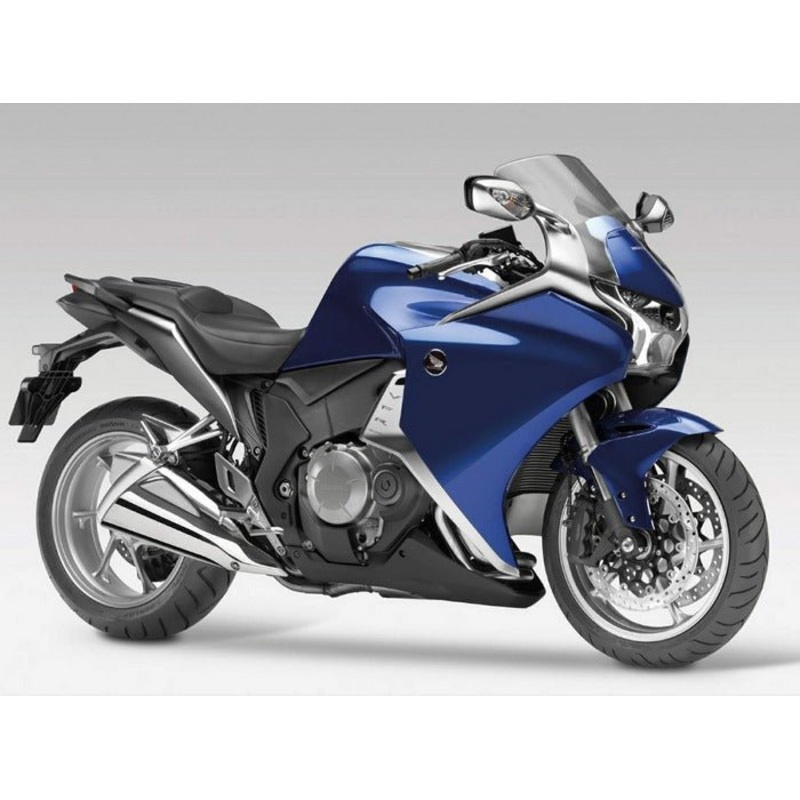 Honda VFR1200 (2010-2013) Blue Fairings Clear Windscreen: Free No Bolt Kit