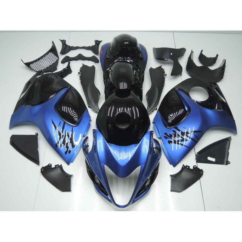 Suzuki GSX1300R Hayabusa (2008-2020) Black, Light Blue Fairings No Seat Cowl No Bolt Kit No Tank