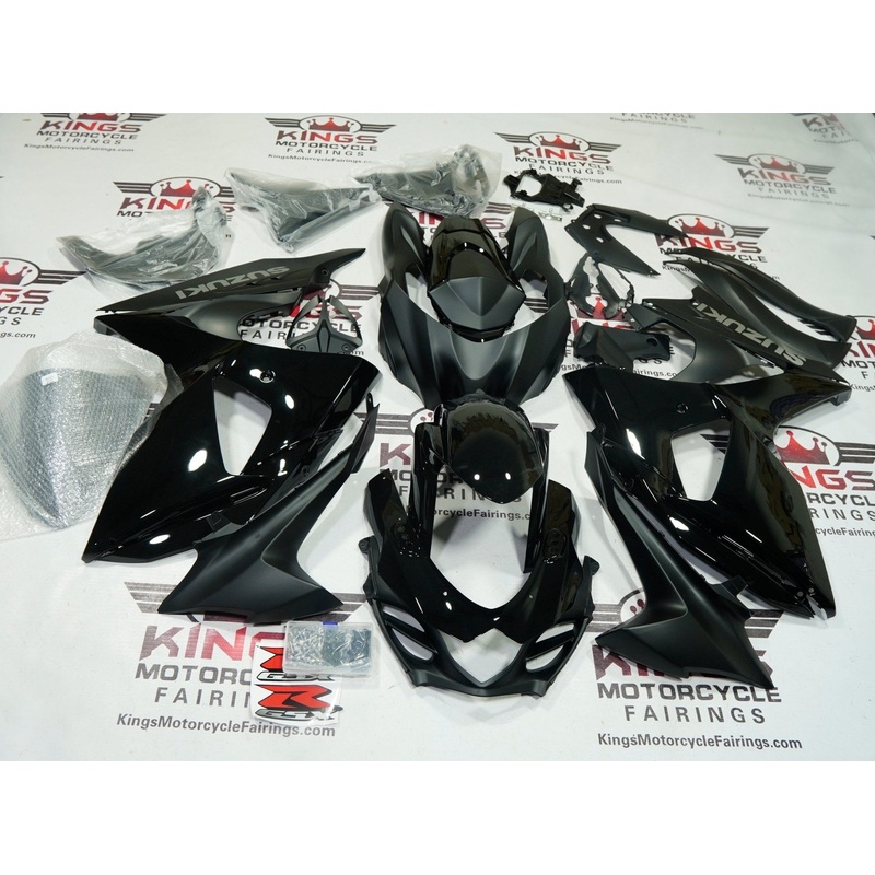 Suzuki GSXR1000 (2009-2016) Black, Matte Black, Gray Fairings Clear Windscreen: Free No Seat Cowl No Bolt Kit
