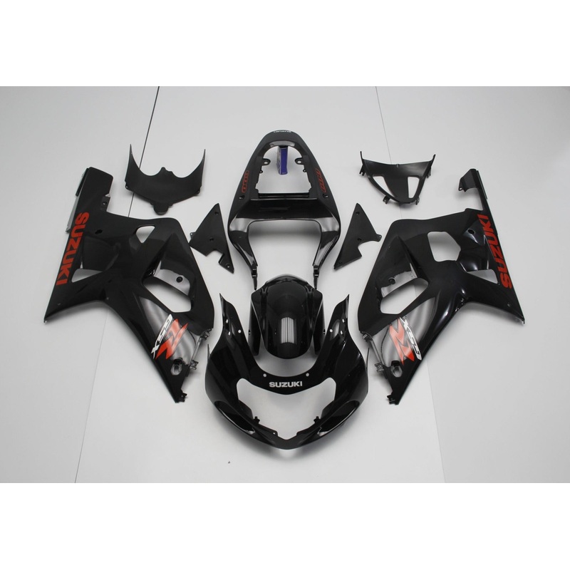 Suzuki GSXR600 (2000-2003) Matte Black & Red Fairings No Seat Cowl No Bolt Kit No Tank