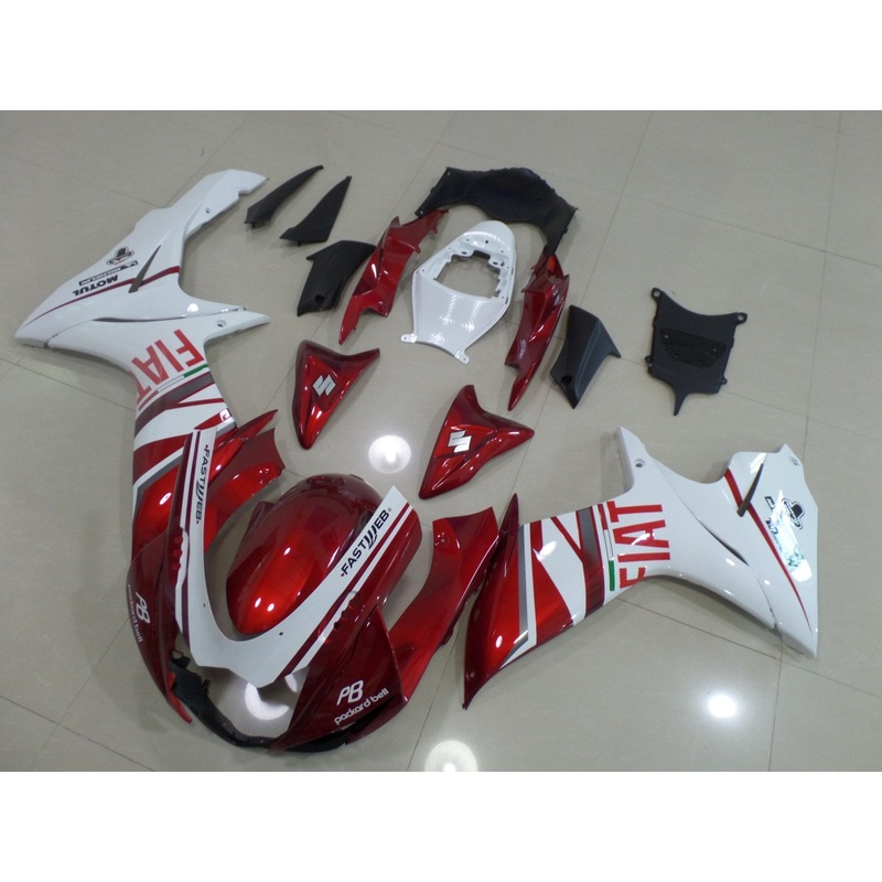 Suzuki GSXR600 (2011-2023) Candy Red, White FIAT Fairings No Seat Cowl No Bolt Kit No Tank