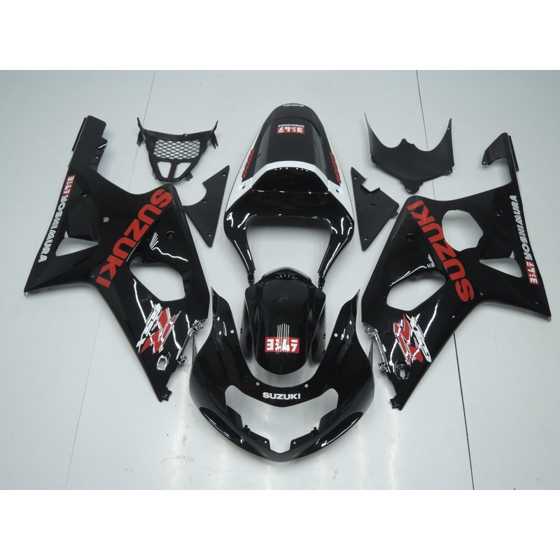 Suzuki GSXR750 (2000-2003) Black, Red & White Yoshimura Fairings No Seat Cowl No Bolt Kit No Tank