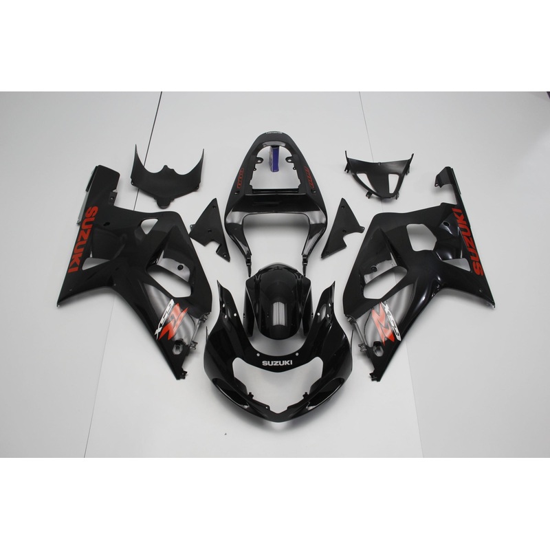 Suzuki GSXR750 (2000-2003) Matte Black & Red Fairings No Seat Cowl No Bolt Kit No Tank