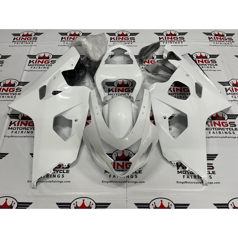 Suzuki GSXR750 (2004-2005) All White Fairings No Seat Cowl No Bolt Kit No Tank