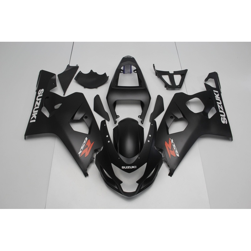Suzuki GSXR750 (2004-2005) Matte Black, White & Red Fairings No Seat Cowl No Bolt Kit No Tank