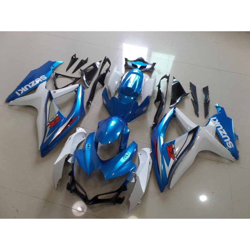 Suzuki GSXR750 (2008-2010) Light Blue, White & Red Fairings No Seat Cowl No Bolt Kit No Tank