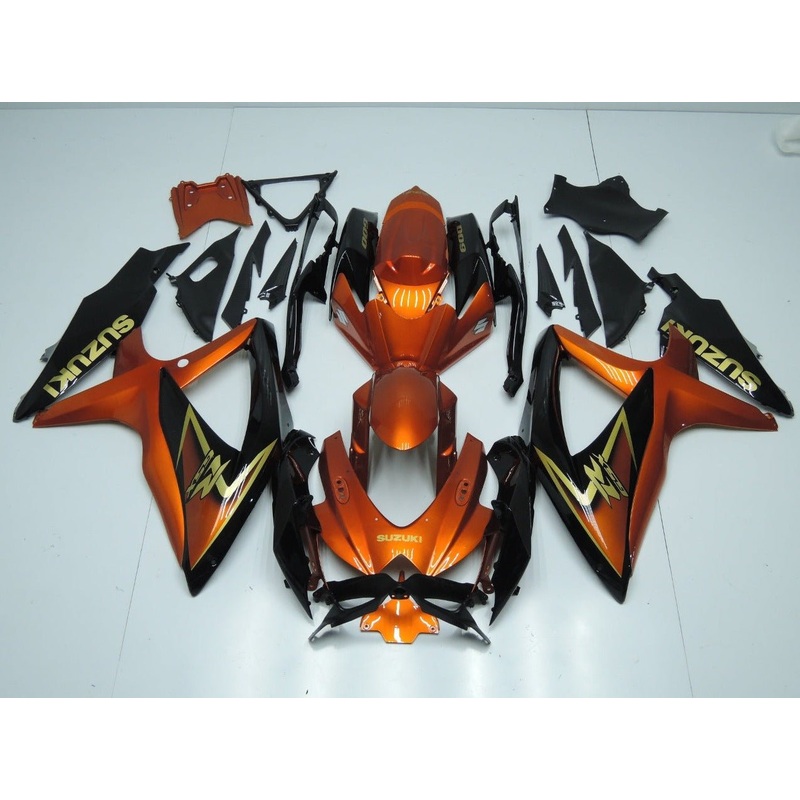 Suzuki GSXR750 (2008-2010) Orange, Gold & Black Fairings No Seat Cowl No Bolt Kit No Tank