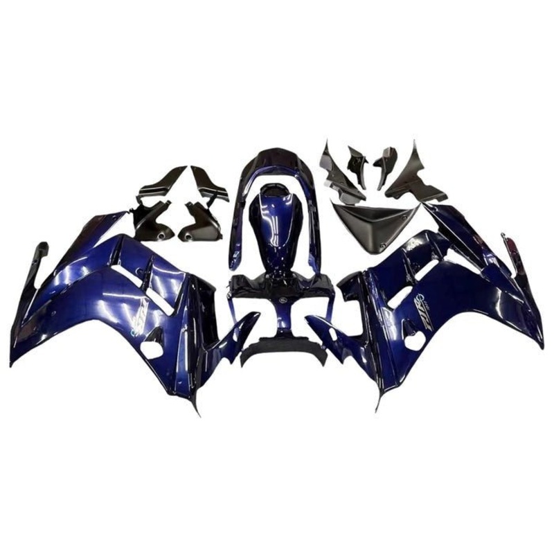 Yamaha FJR1300 Fairings (2007-2012) Dark Blue No Bolt Kit Clear Windscreen: Free