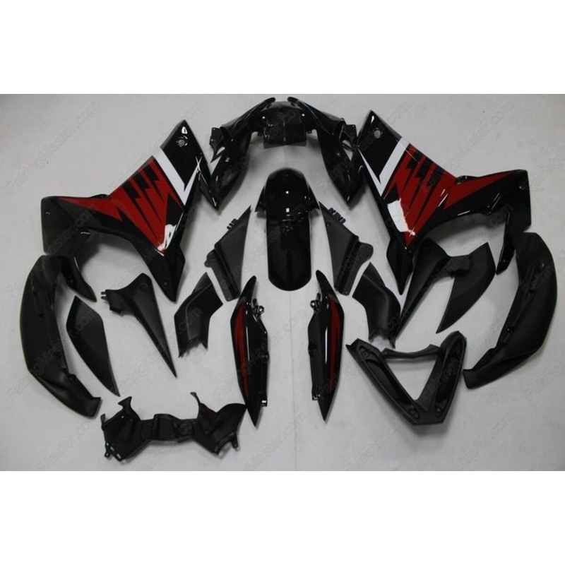 Yamaha FZ6R Fairings (2009-2015) Black, Red, White No Bolt Kit Clear Windscreen: Free No Seat Cowl