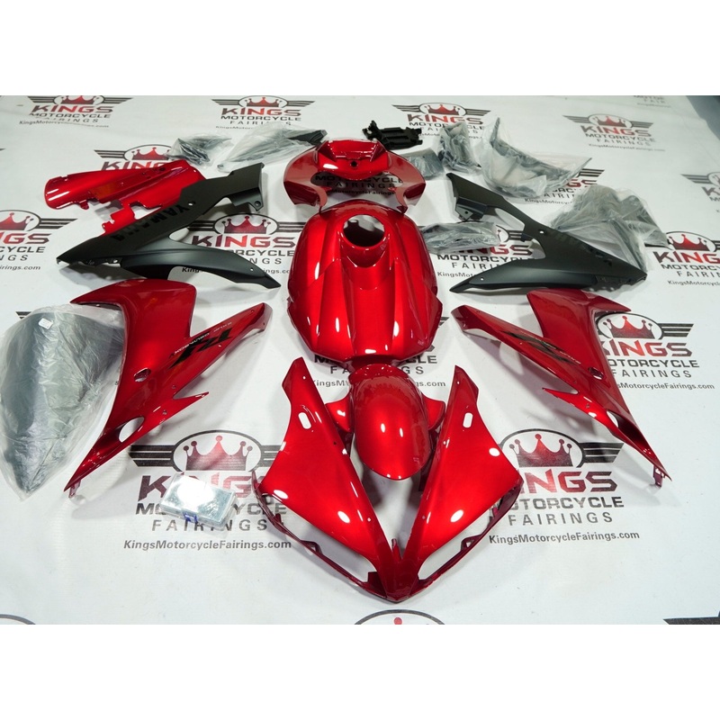 Yamaha YZF-R1 (2004-2006) Candy Red, Black Fairings No Seat Cowl No Bolt Kit No Tank