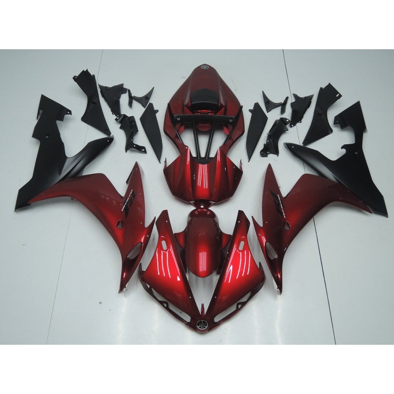 Yamaha YZF-R1 (2004-2006) Candy Red, Matte Black & White Fairings No Seat Cowl No Bolt Kit No Tank