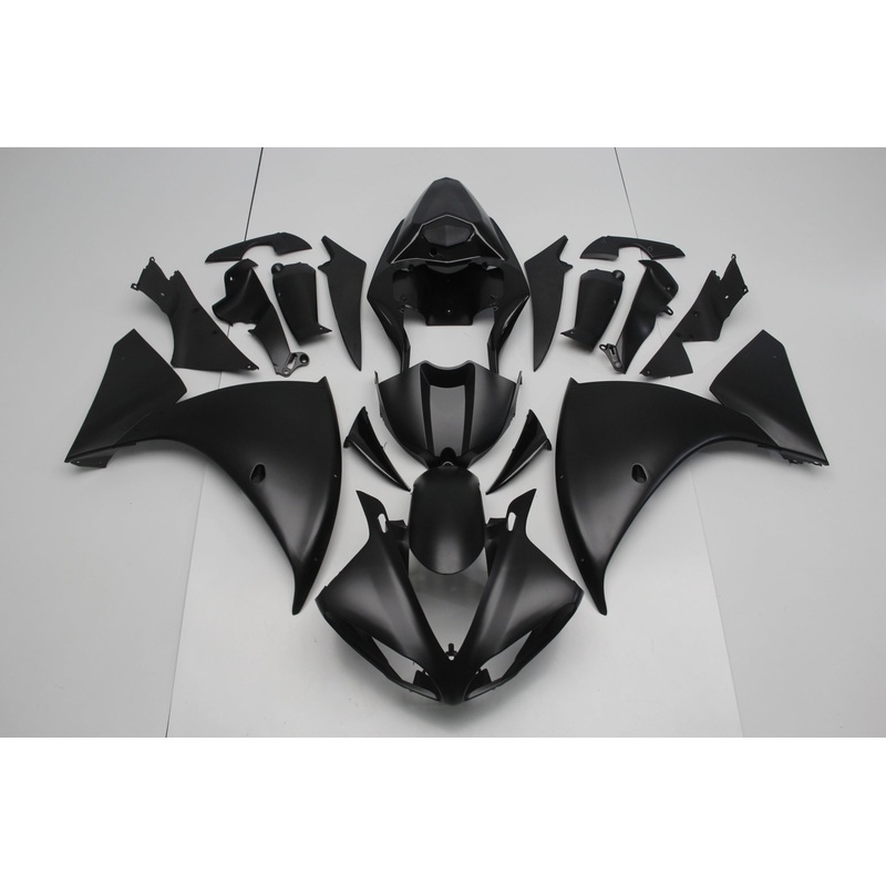 Yamaha YZF-R1 (2009-2011) All Matte Black Fairings No Seat Cowl No Bolt Kit No Tank