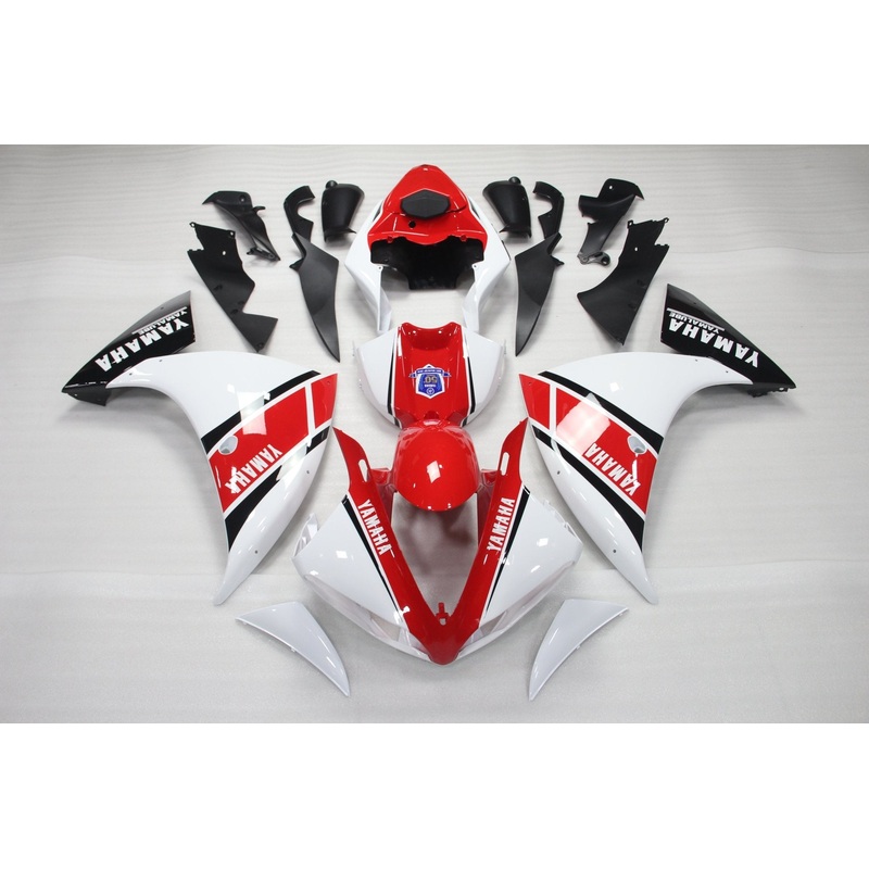 Yamaha YZF-R1 (2009-2011) White, Red & Black Fairings No Seat Cowl No Bolt Kit No Tank