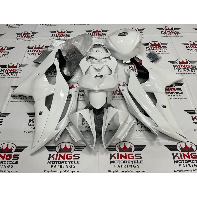 Yamaha YZF-R6 (2008-2016) All White Fairings No Seat Cowl No Bolt Kit No Tank