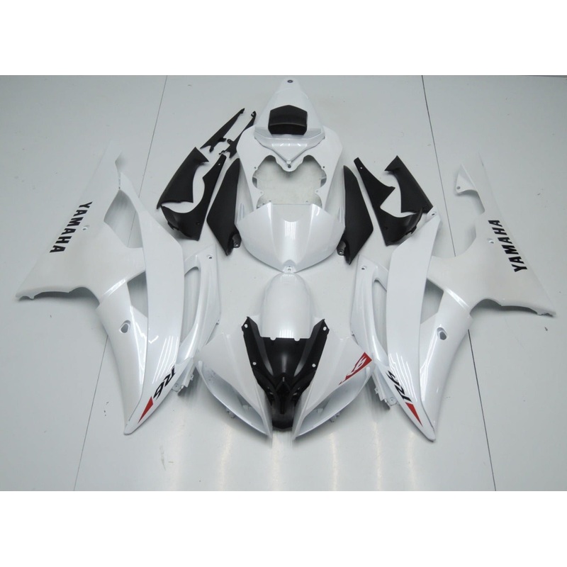 Yamaha YZF-R6 (2008-2016) Pearl White, Black, Red & Matte Black Fairings No Seat Cowl No Bolt Kit No Tank