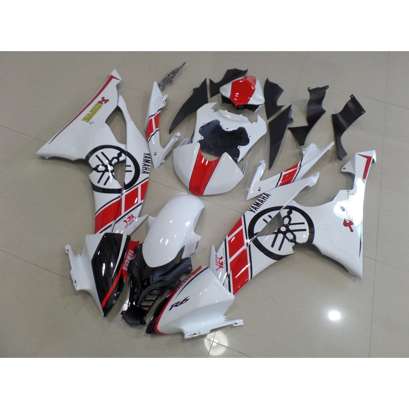 Yamaha YZF-R6 (2008-2016) White, Red & Black YEC Fairings No Seat Cowl No Bolt Kit No Tank