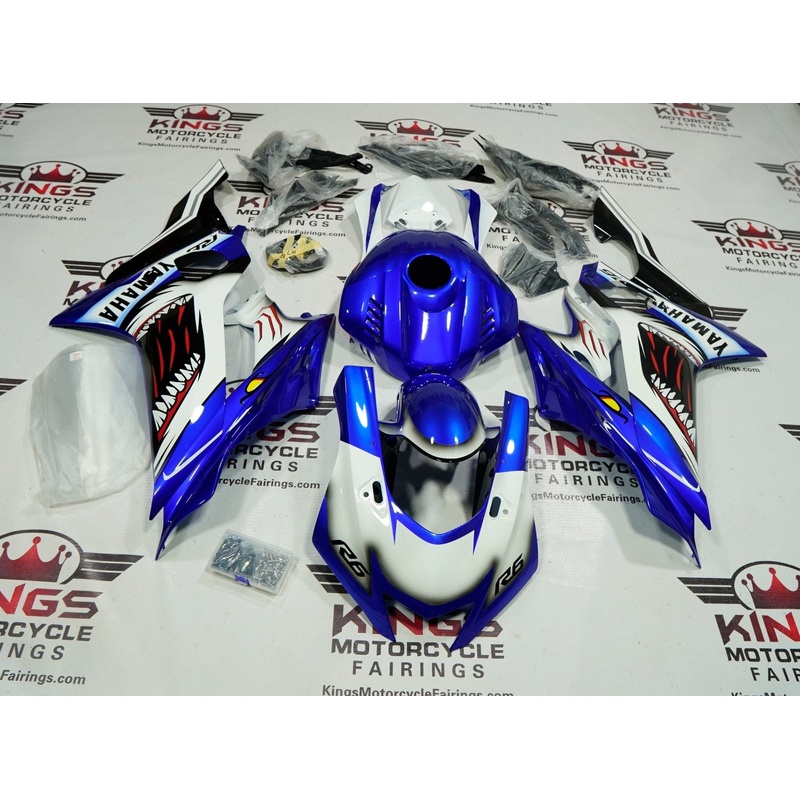 YAMAHA YZF-R6 (2017-2022) Blue, White, Black, Red Shark Fairings No Seat Cowl No Bolt Kit No Tank