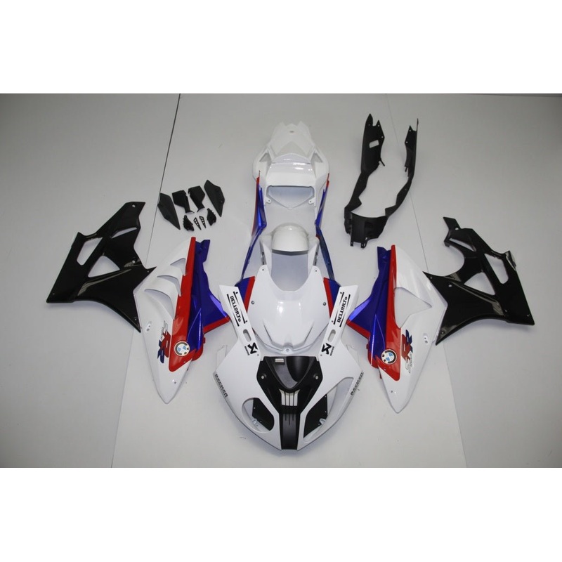 BMW S1000RR (2009-2014) White, Black, Red & Blue Fairings No Seat Cowl No Bolt Kit No Tank