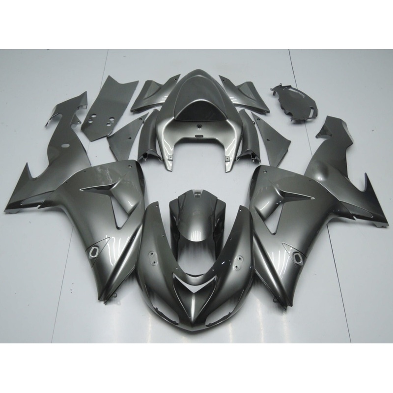 Fairing Kit For A Kawasaki ZX10R (2006-2007) Gray Clear Windscreen: Free No Seat Cowl No Bolt Kit