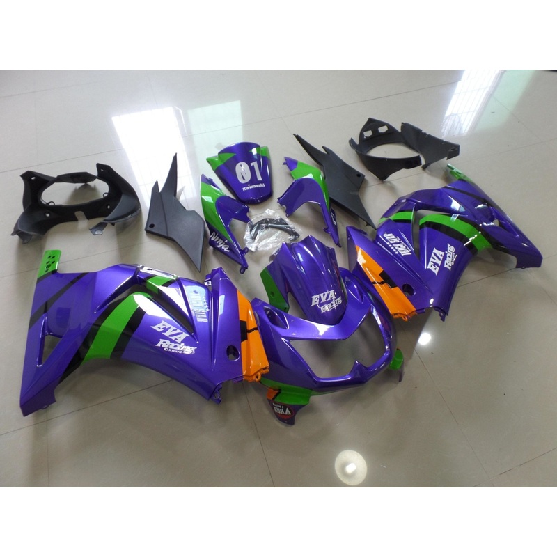 Fairings for Kawasaki Ninja 250R (2008-2013) Purple, Green, Orange EVA No Seat Cowl No Bolt Kit No Tank