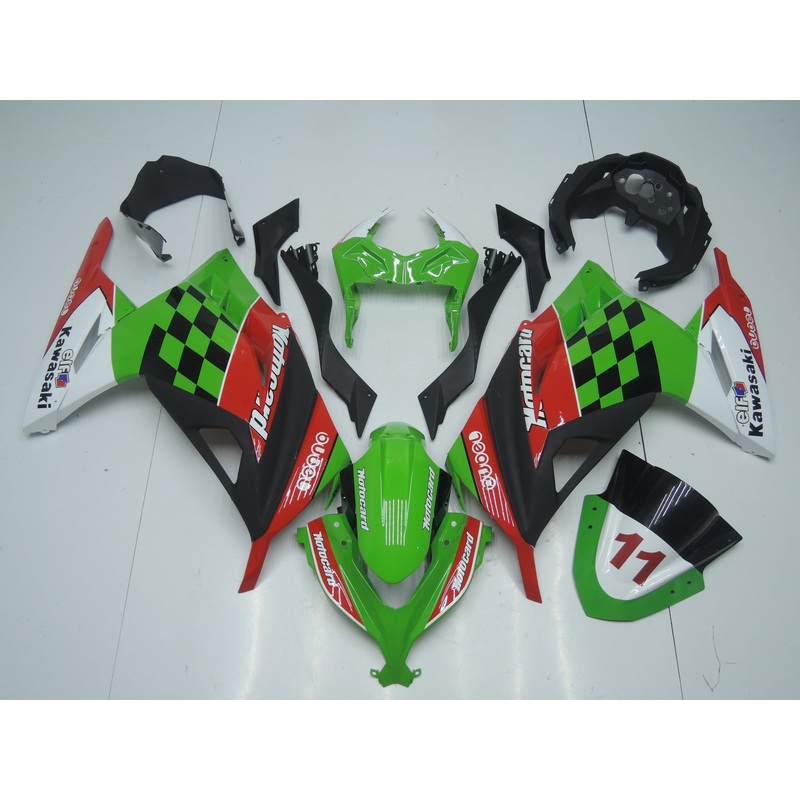 Fairings for Kawasaki Ninja 300 (2013-2024) Green, Red, Black, White Motocard No Tank No Seat Cowl No Bolt Kit