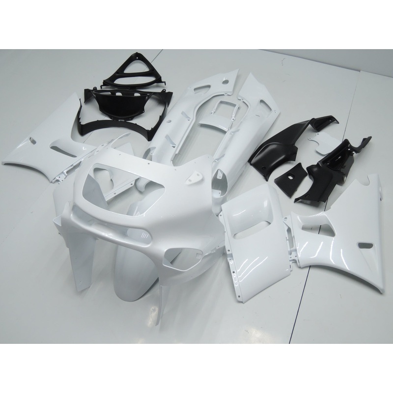 Fairings for Kawasaki ZZR400 (1993-2007) White Clear Windscreen: Free No Bolt Kit