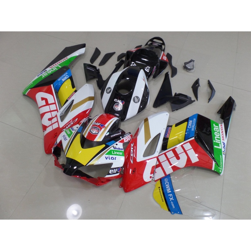 Honda CBR1000RR (2004-2005) Red, White, Black & Yellow Givi Fairings No Seat Cowl No Bolt Kit No Tank