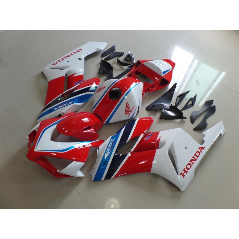 Honda CBR1000RR (2004-2005) Red, White, Blue & Light Blue HRC Fairings No Seat Cowl No Bolt Kit No Tank