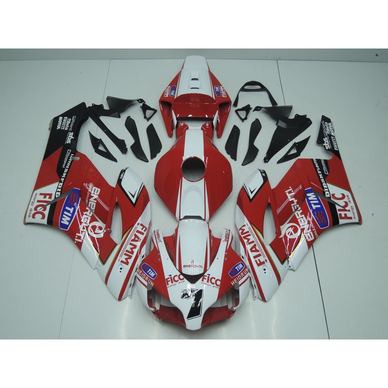 Honda CBR1000RR (2004-2005) Red & White FIAMM Fairings No Seat Cowl No Bolt Kit No Tank