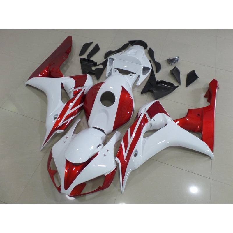 Honda CBR1000RR (2006-2007) White & Red Fairings No Seat Cowl No Bolt Kit No Tank