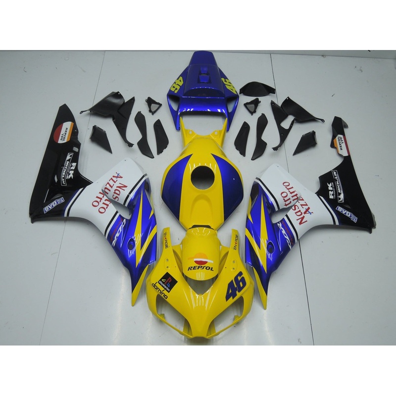 Honda CBR1000RR (2006-2007) Yellow, Blue, White & Black Nastro Azzurro Fairings No Seat Cowl No Bolt Kit No Tank