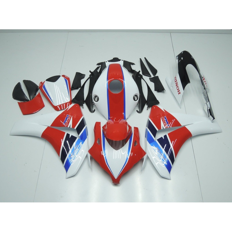 Honda CBR1000RR (2008-2011) Red, White, Light Blue & Dark Blue HRC Fairings No Seat Cowl No Bolt Kit No Tank