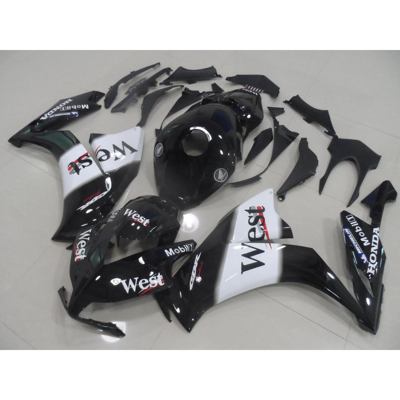 Honda CBR1000RR (2012-2016) Black & White West Fairings No Seat Cowl No Bolt Kit No Tank
