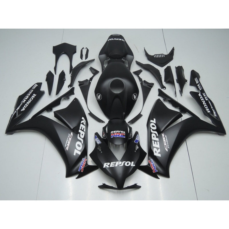 Honda CBR1000RR (2012-2016) Matte Black & White Repsol HRC Fairings No Seat Cowl No Bolt Kit No Tank