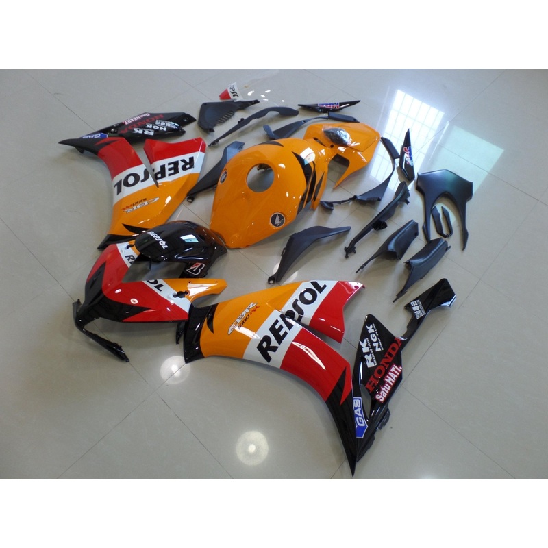 Honda CBR1000RR (2012-2016) Orange Repsol SatuHati Fairings No Seat Cowl No Bolt Kit No Tank