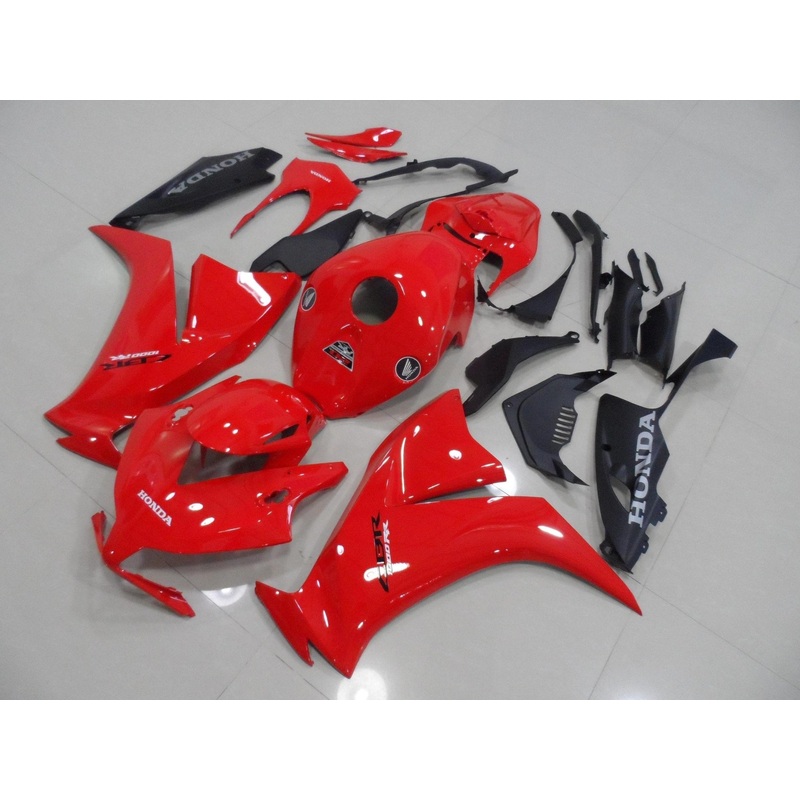 Honda CBR1000RR (2012-2016) Red & Matte Black Fairings No Seat Cowl No Bolt Kit No Tank