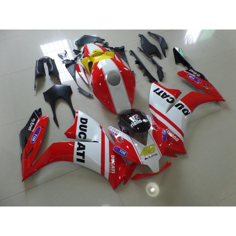 Honda CBR1000RR (2012-2016) Red, White, Black & Yellow Ducati Style Fairings No Seat Cowl No Bolt Kit No Tank