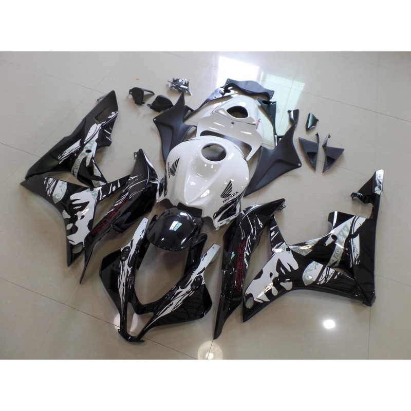 Honda CBR600RR (2007-2008) Black, White & Red Leyla Fairings No Seat Cowl No Bolt Kit No Tank