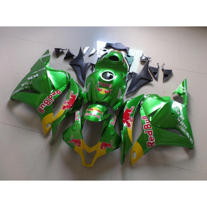 Honda CBR600RR (2009-2012) Green, Red, Yellow RedBull Fairings No Seat Cowl No Bolt Kit No Tank
