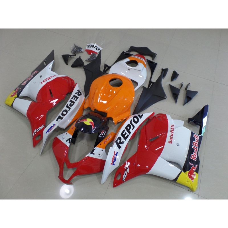 Honda CBR600RR (2009-2012)  Red, White & Orange RedBull Repsol Fairings No Seat Cowl No Bolt Kit No Tank