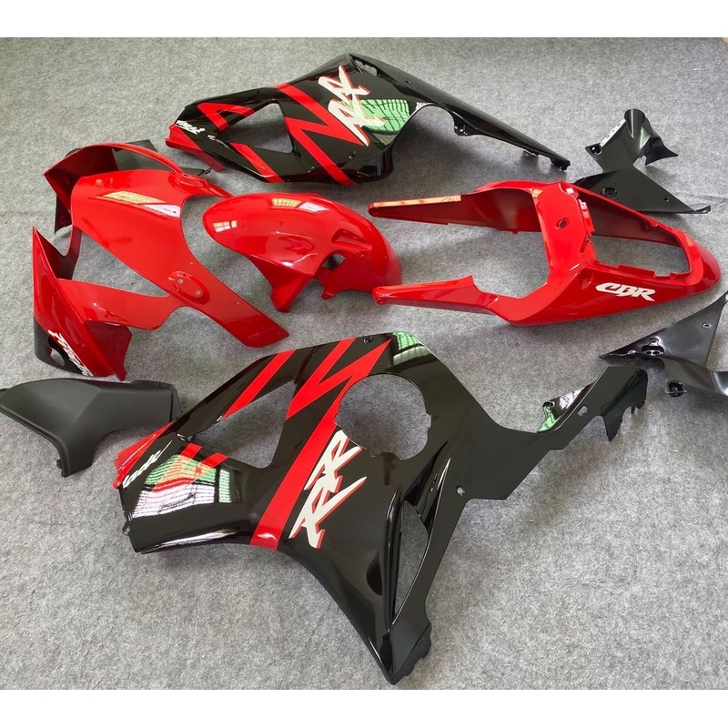 Honda CBR900RR 929 (2000-2001) Red, Black & White Fairings Clear Windscreen: Free No Bolt Kit