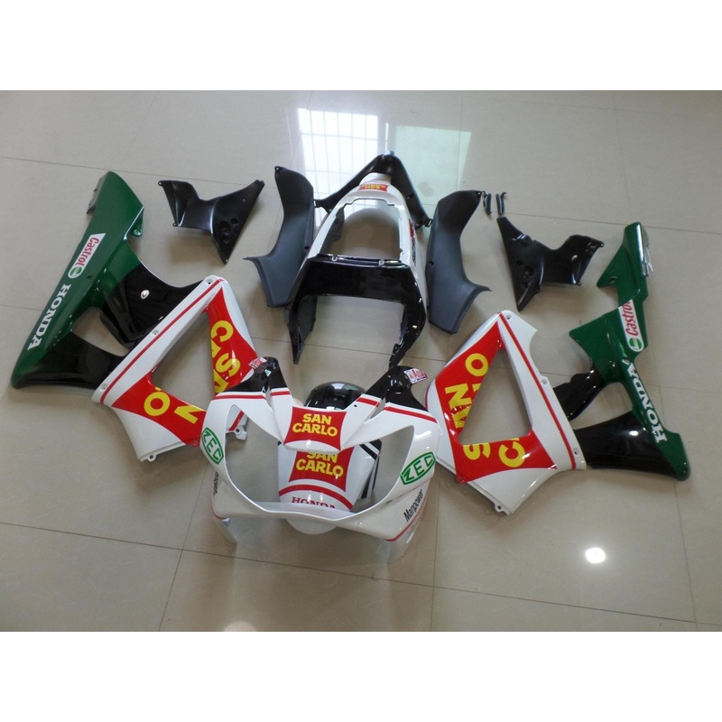 Honda CBR900RR 929 (2000-2001) White, Red, Yellow, San Carlo Fairings Clear Windscreen: Free No Bolt Kit