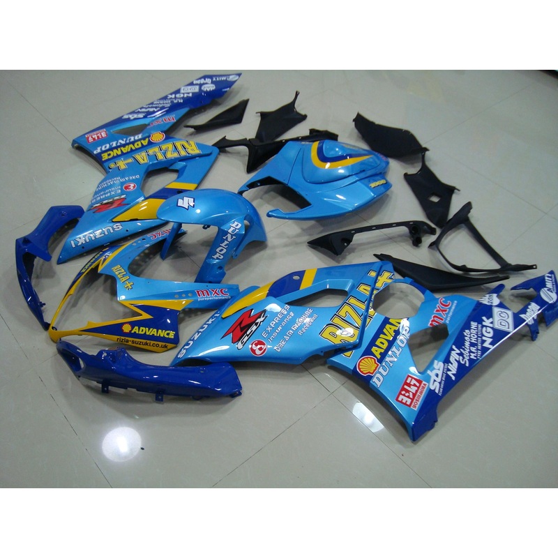 Suzuki GSXR1000 (2005-2006) Light Blue, Yellow & Blue Rizla Fairings No Seat Cowl No Bolt Kit No Tank
