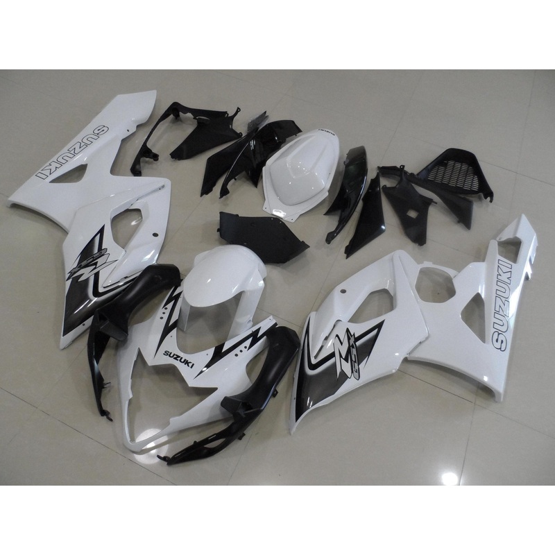Suzuki GSXR1000 (2005-2006) White, Black & Gray Fairings No Seat Cowl No Bolt Kit No Tank