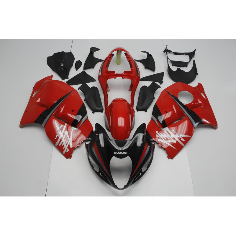 Suzuki Hayabusa (1999-2007) Black, Red & Gray Fairings No Seat Cowl No Bolt Kit No Tank