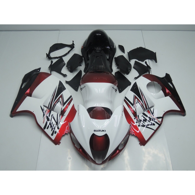Suzuki Hayabusa (1999-2007) White, Candy Red & Black Fairings No Seat Cowl No Bolt Kit No Tank