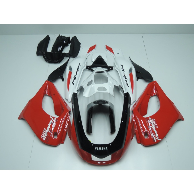 Suzuki TL1000R (1998-2003) Red, White & Black Fairings Clear Windscreen: Free No Bolt Kit No Tank Cover