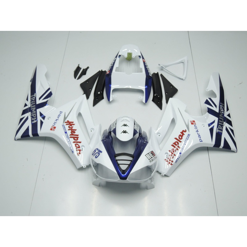 Triumph Daytona 675 (2009-2012) White, Blue, Red Fairings Clear Windscreen: Free No Bolt Kit